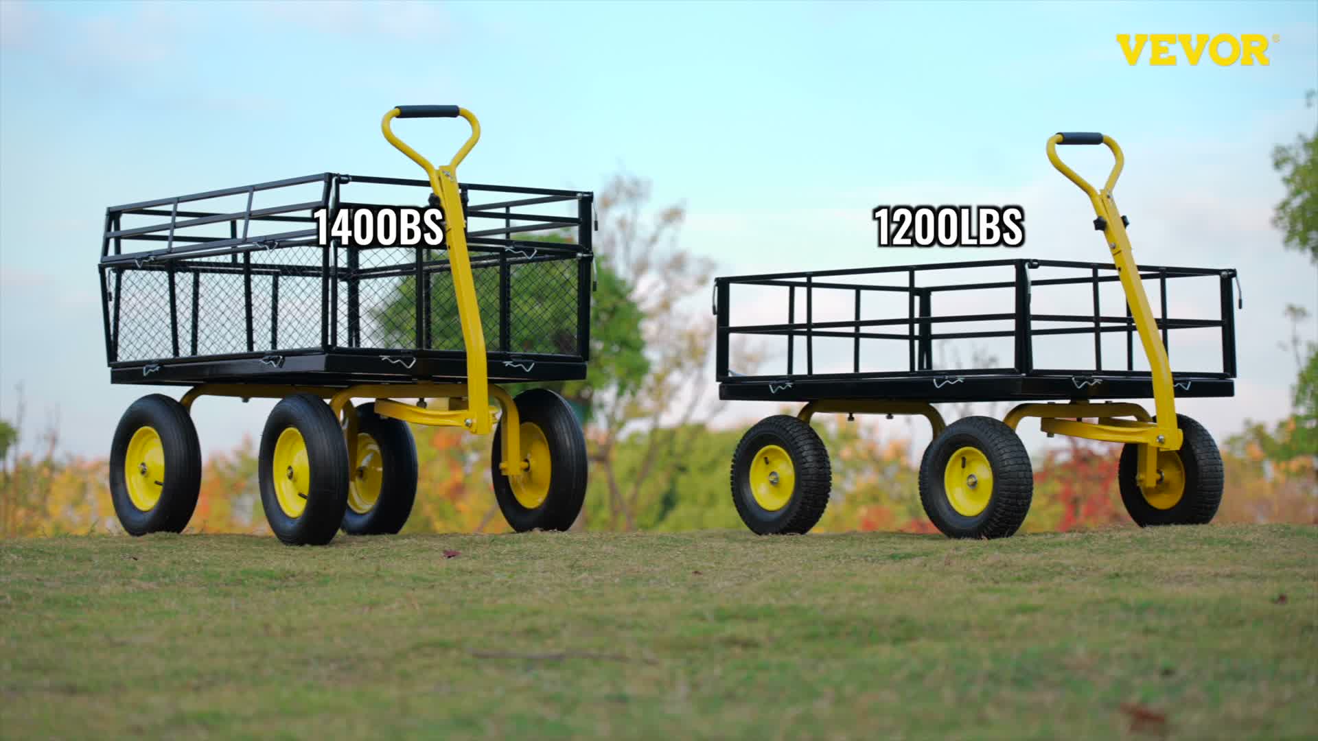 VEVOR Bollerwagen 635kg belastbar Transportwagen Produktbild-Vorschau 7