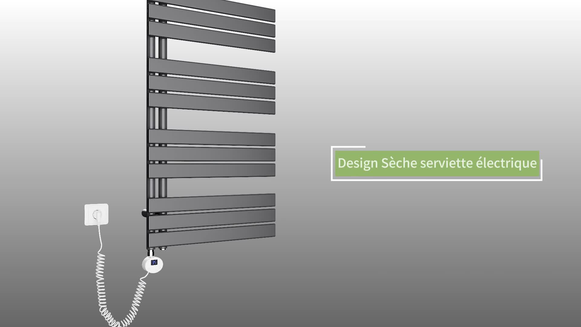 S'AFIELINA 1041x600 mm Scaldasalviette elettrico per bagno Anteprima dell’immagine prodotto 7