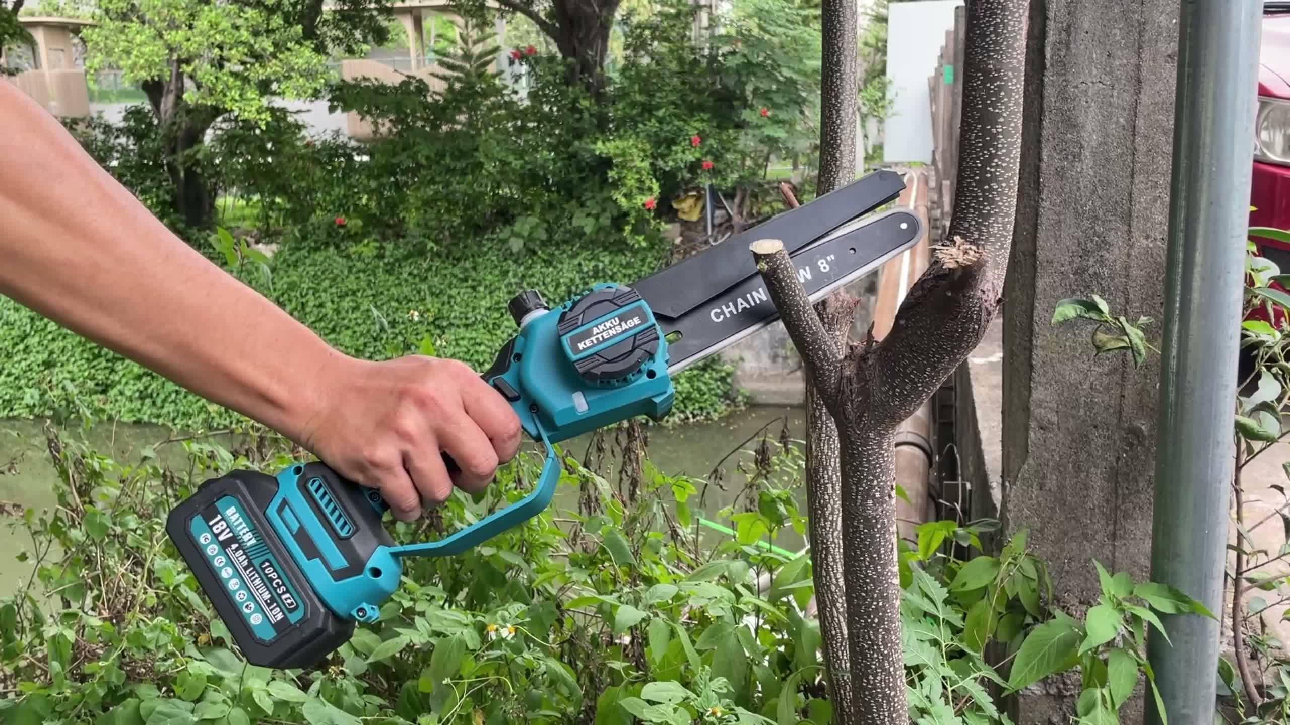 AKKU Mini-Kettensäge 6+8 Zoll, 28000 RPM 900W, Bürstenloser Produktbild-Vorschau 7