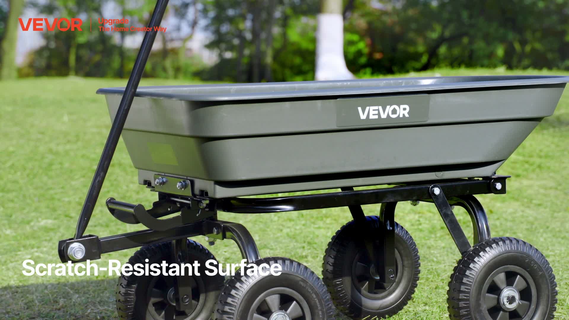 VEVOR Gartenwagen mit Kippfunktion, 181 kg Belastbarer Produktbild-Vorschau 7