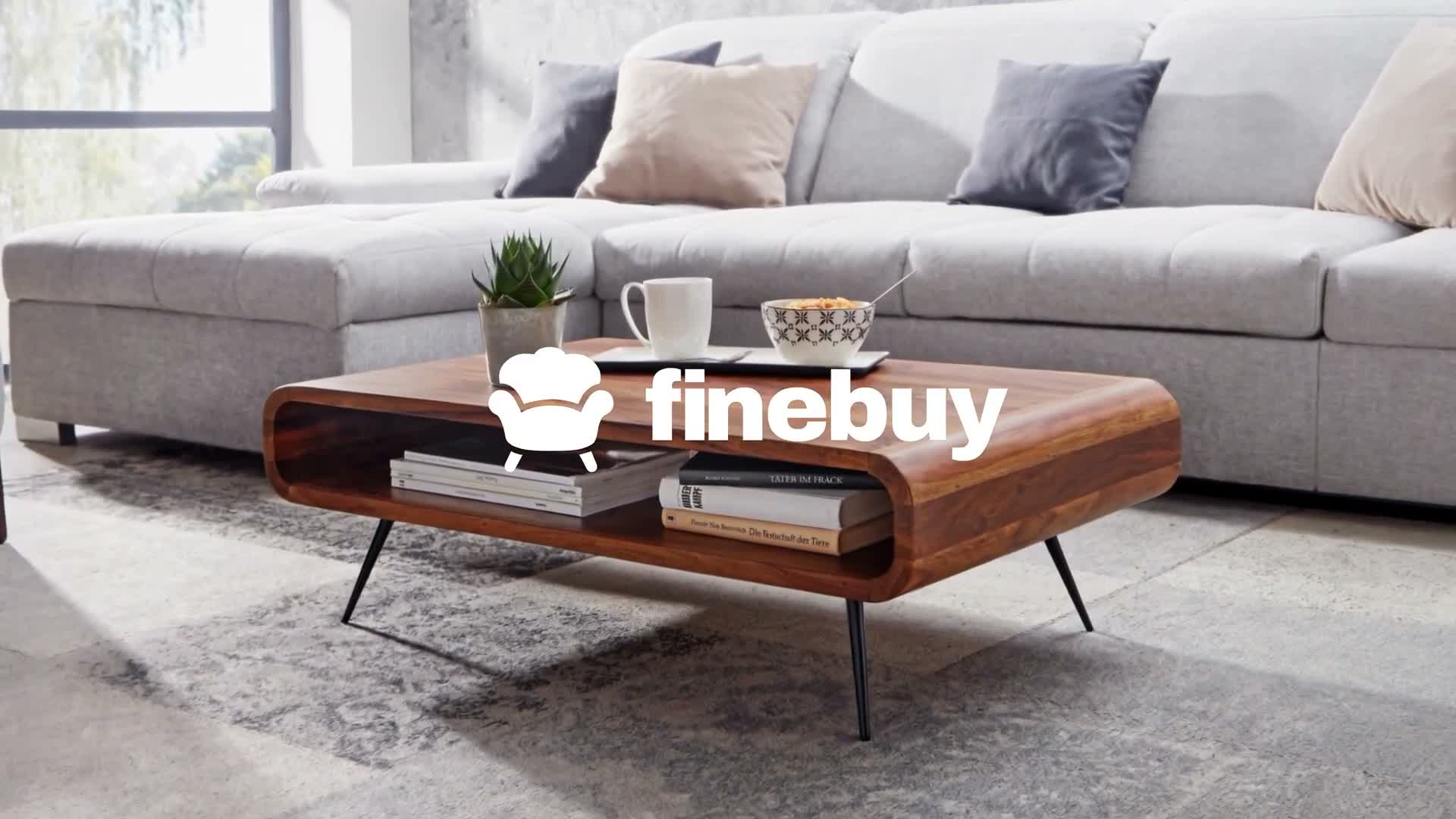FineBuy Couchtisch Sheesham Massivholz 90 cm – Produktbild-Vorschau 7