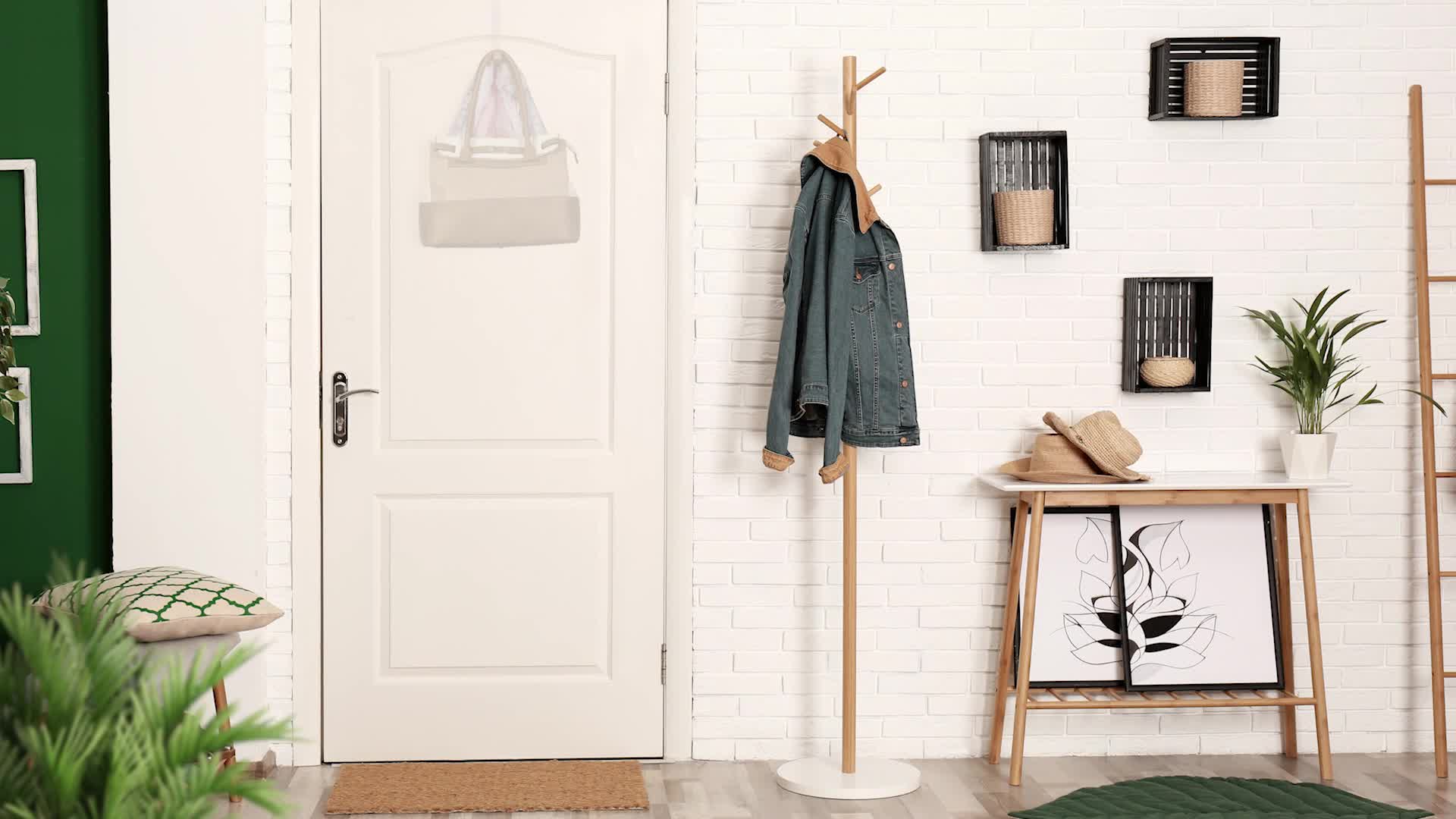Relaxdays Türgarderobe klappbar, zum Einhängen, Türhaken Produktbild-Vorschau 7