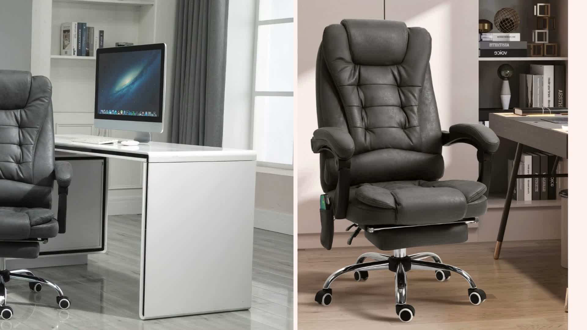 Vinsetto Massage-Bürostuhl, Ergonomisch Schreibtischstuhl Produktbild-Vorschau 7