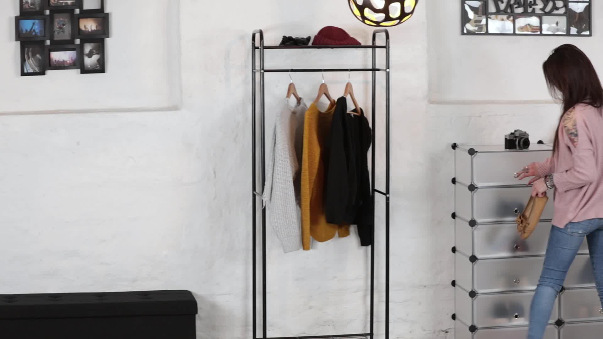 Relaxdays Schuhschrank Kunststoff, Schuhregal geschlossen, Produktbild-Vorschau 7