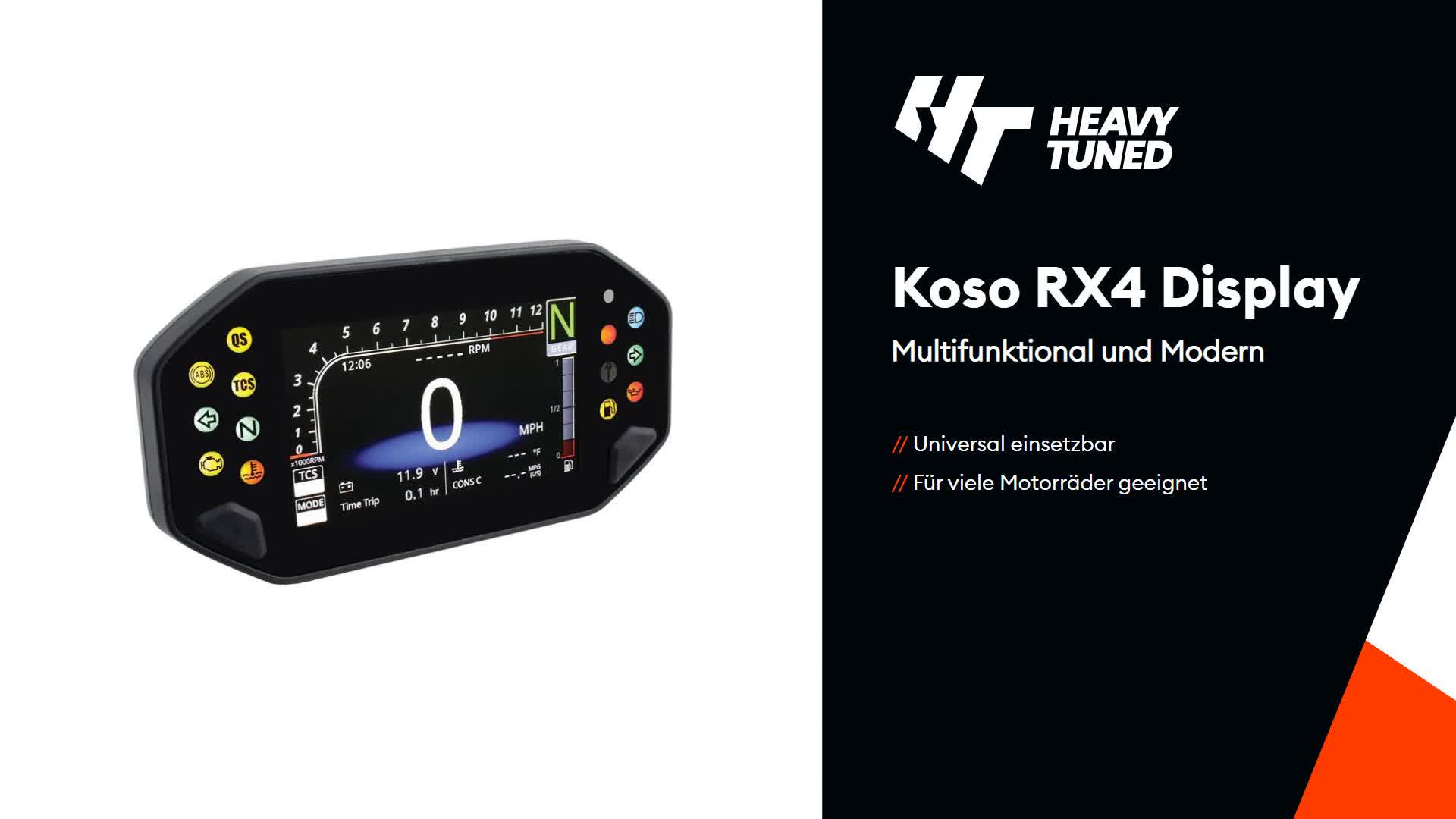 KOSO RX-4 Unlimited TFT Multifunktions-Cockpit - Universal Produktbild-Vorschau 7