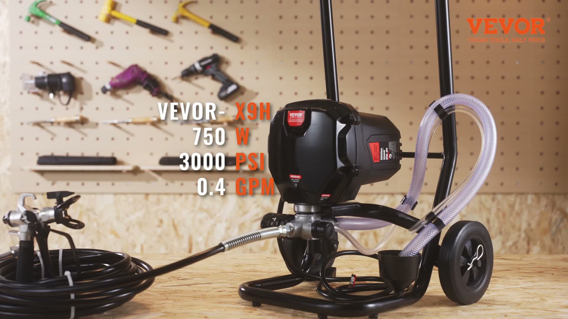VEVOR Airless-Farbspritzgerät, 950 W, 3000 psi, Produktbild-Vorschau 7