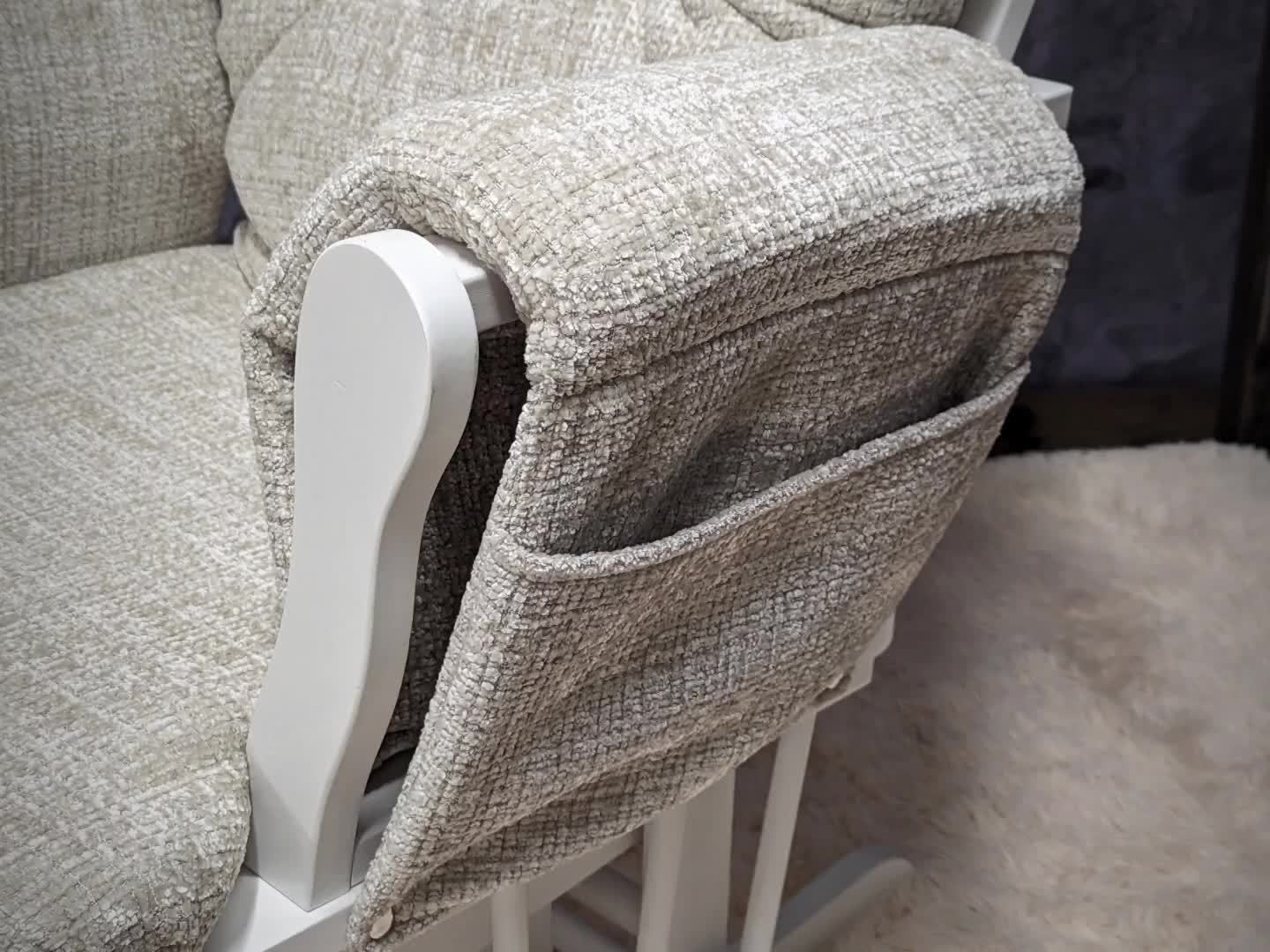 Relaxsessel MCW-C76, Schaukelstuhl Schwingstuhl mit Hocker Produktbild-Vorschau 7