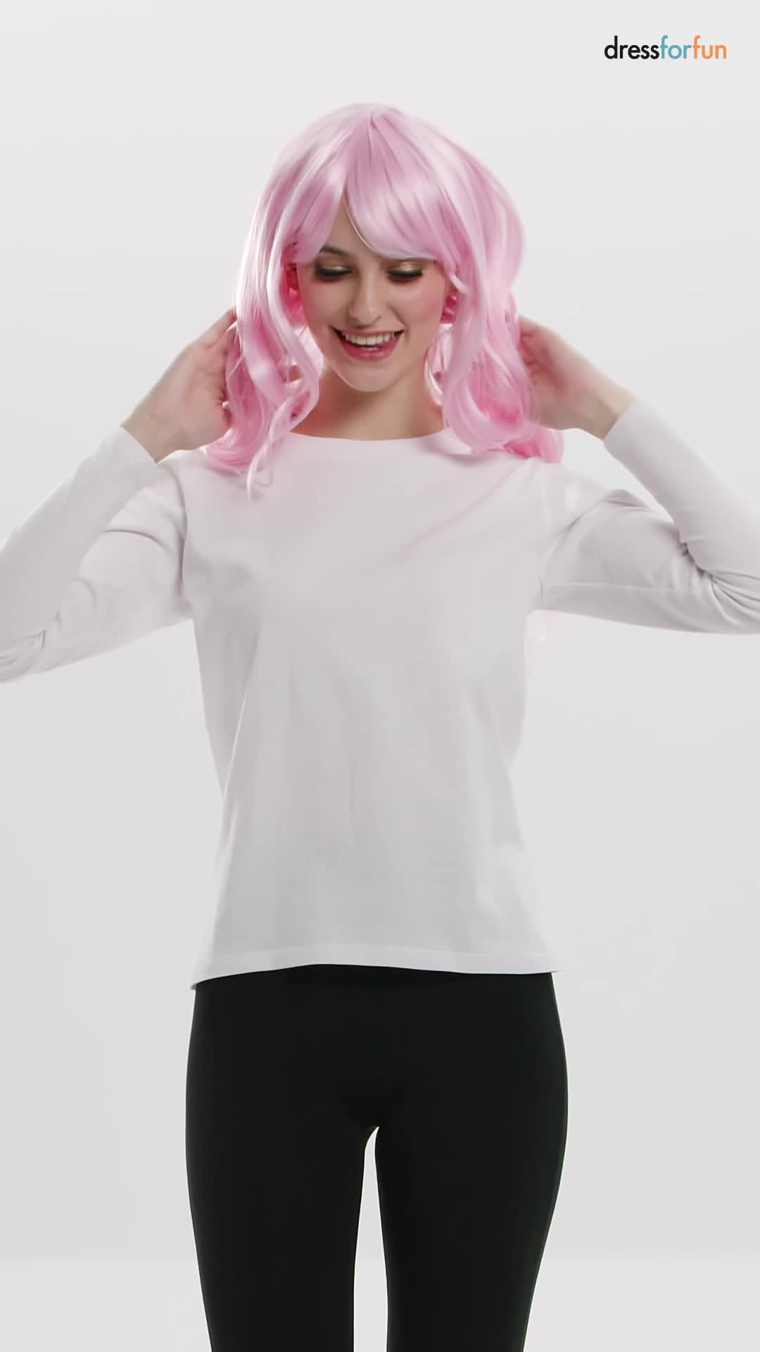 Perücke Lange Haare Locken - braun Produktbild-Vorschau 6