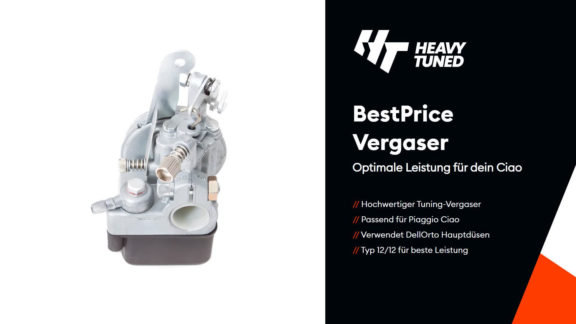Vergaser BestPrice 12 mm Typ 12/12 für Piaggio Ciao PX Produktbild-Vorschau 7