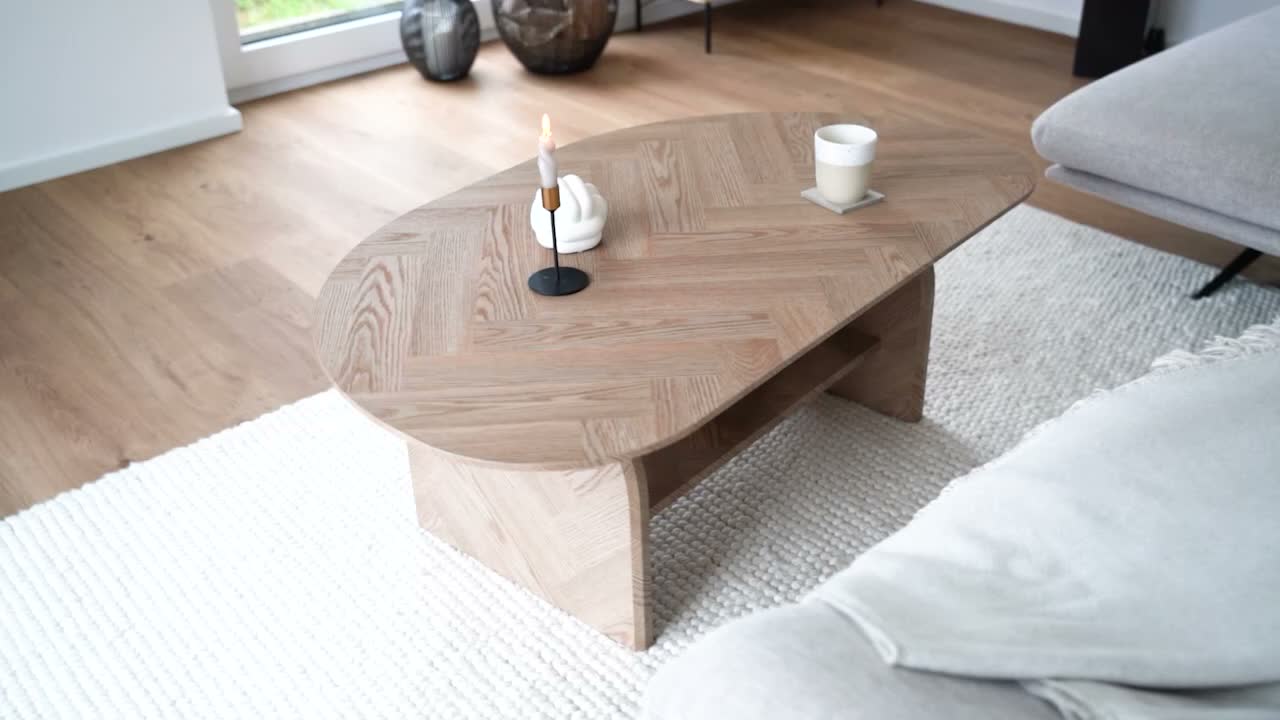 HOME DELUXE Couchtisch Oval LIARA - 131 x 82 x 13 cm - Produktbild-Vorschau 7