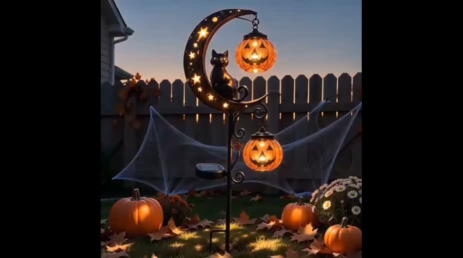 Halloween Solarleuchte Gartenstecker, LED Solar Gartenlampe Produktbild-Vorschau 7