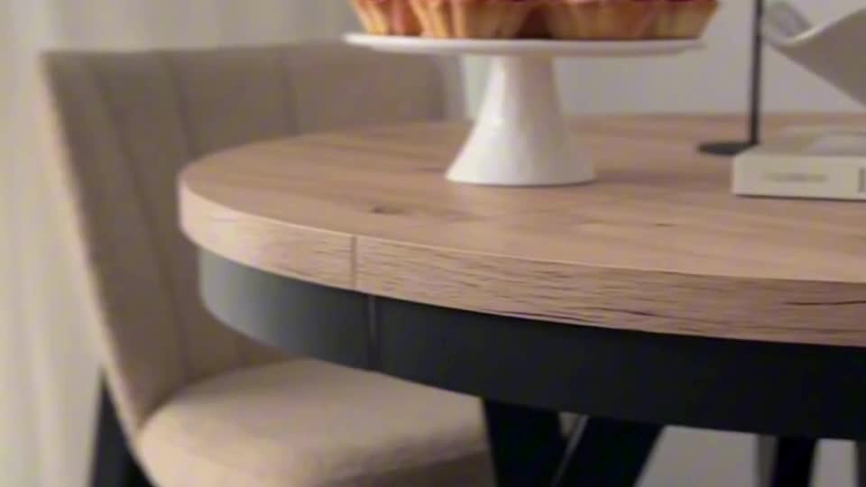 Runder Ausziehbarer Tisch für Esszimmer, PERO mit einem Produktbild-Vorschau 7