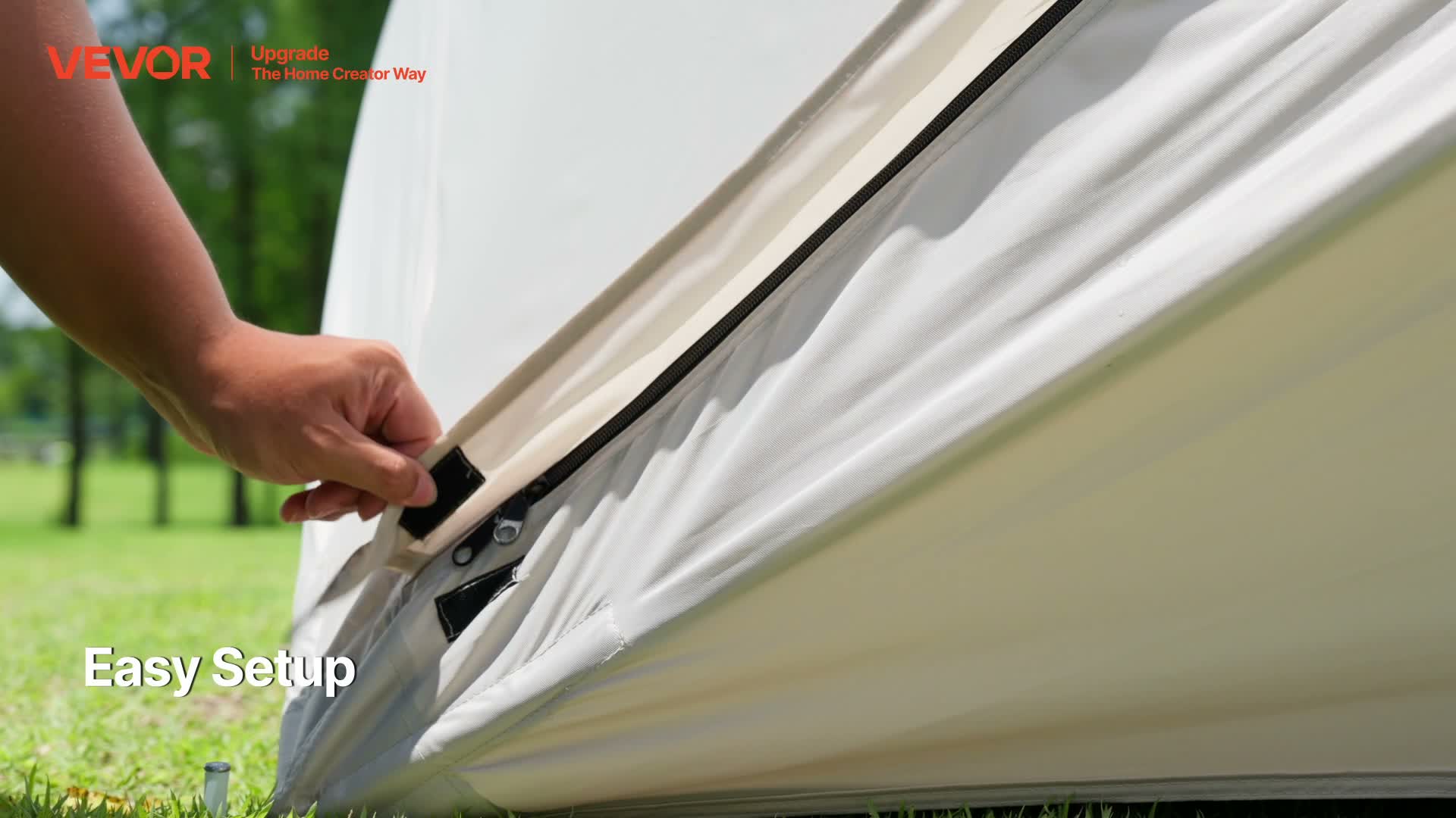 VEVOR Campingzelt 4-Personen, Pop-Up-Zelt mit Netzfenstern, Produktbild-Vorschau 7