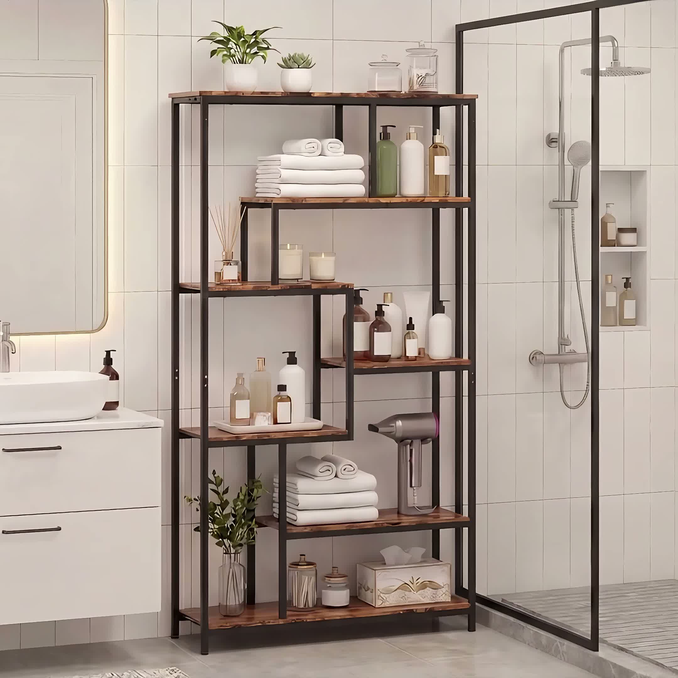 BEALIFE FS13 Bücherregal 180x100x30 cm | 5 offene Ebenen | Produktbild-Vorschau 7