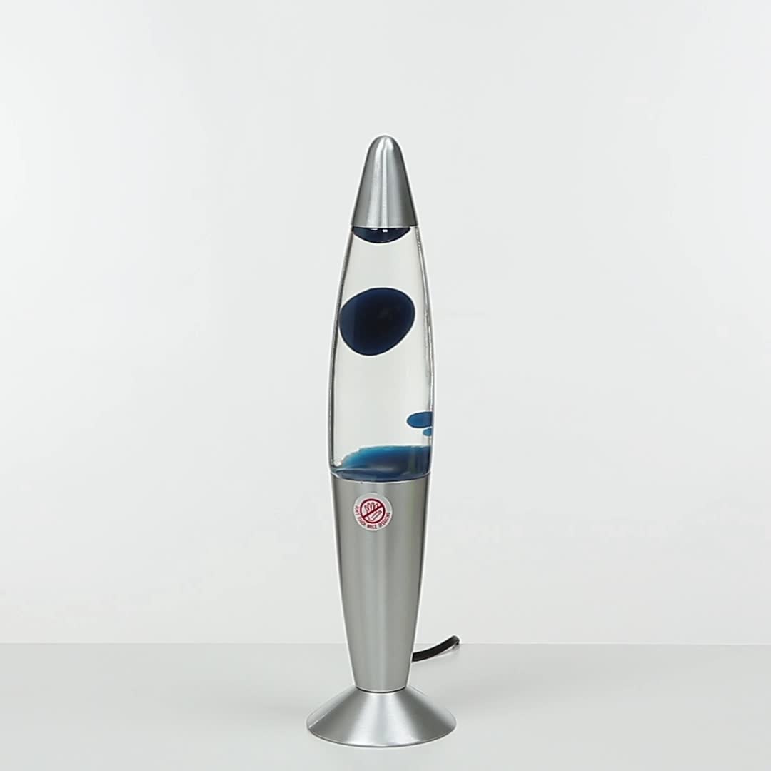 Lavalampe Blau Silber G9 36 cm Retro Magmalampe Produktbild-Vorschau 7