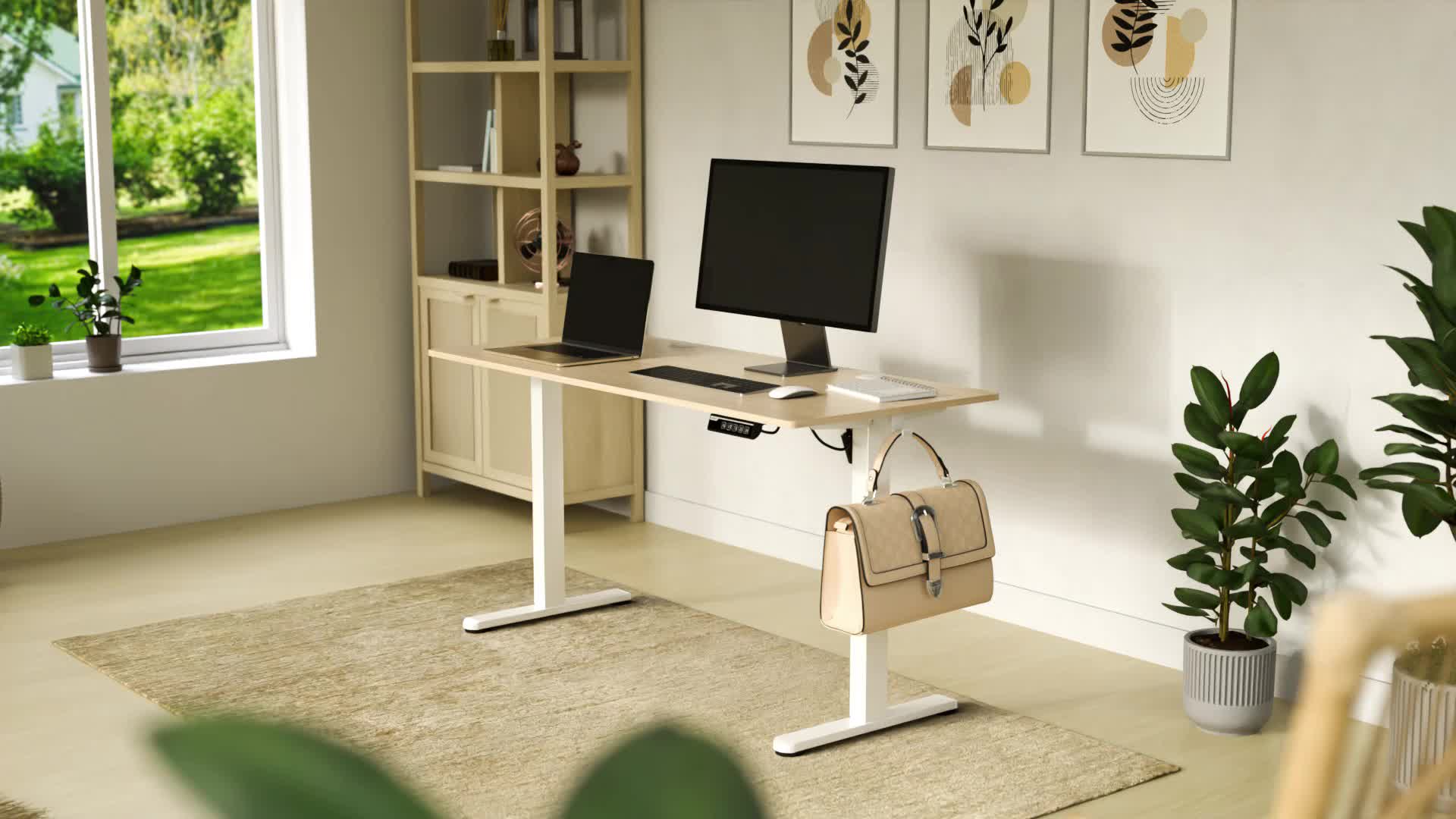 AREBOS Elektrisch höhenverstellbarer Schreibtisch 180x80 cm Produktbild-Vorschau 7