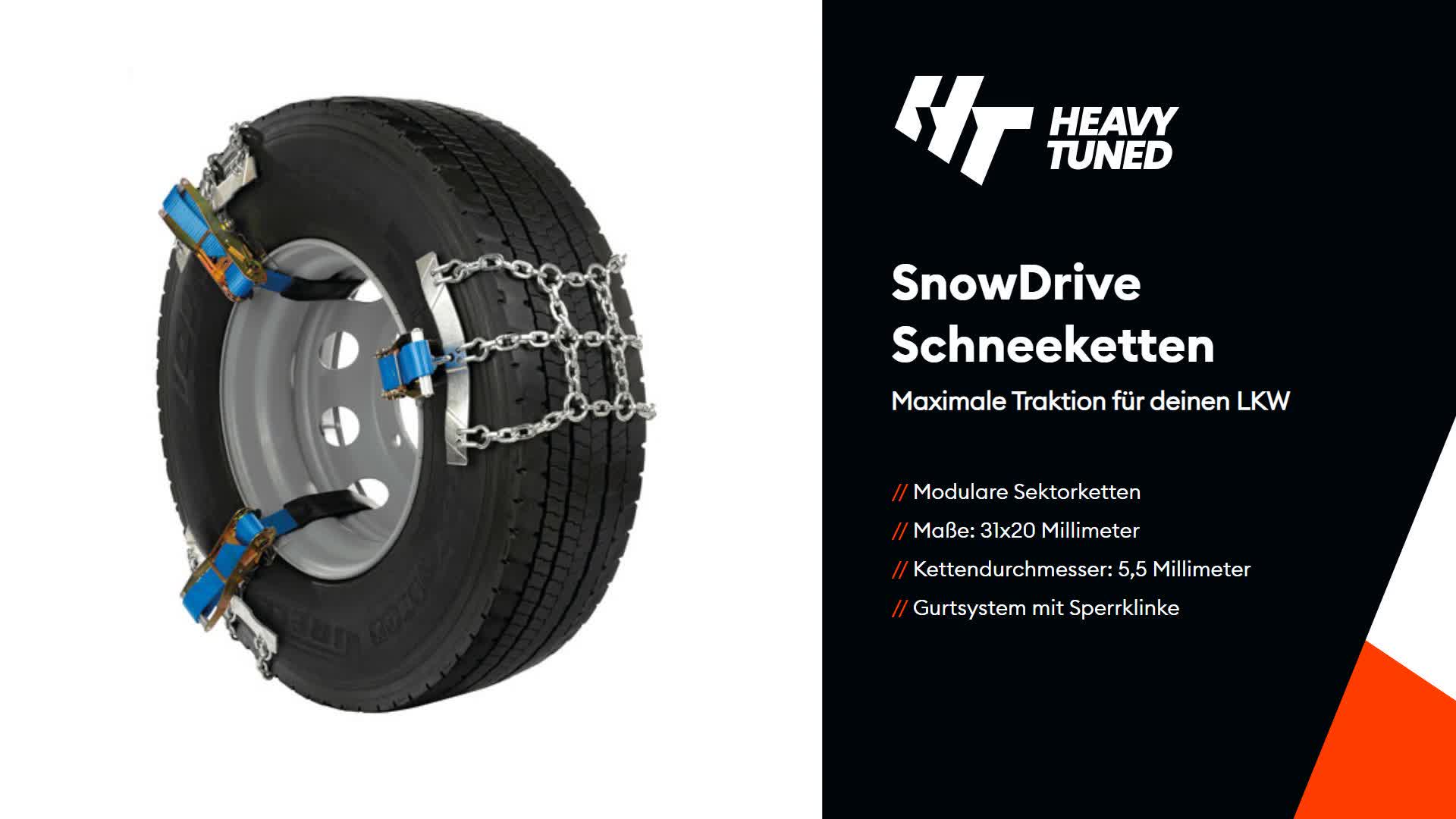 SnowDrive Schneeketten 2x Sektorketten 1E Europa-Pro Serie, Produktbild-Vorschau 7