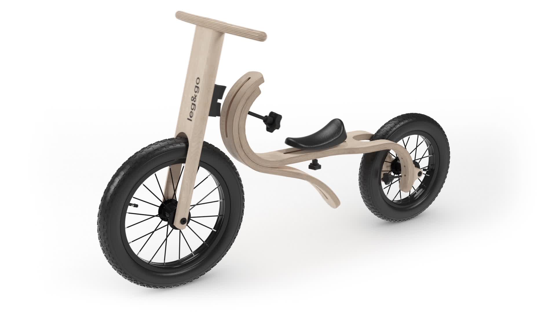leg&go 3in1 Holz Laufrad - mitwachsendes Balance Bike, 12 Produktbild-Vorschau 7