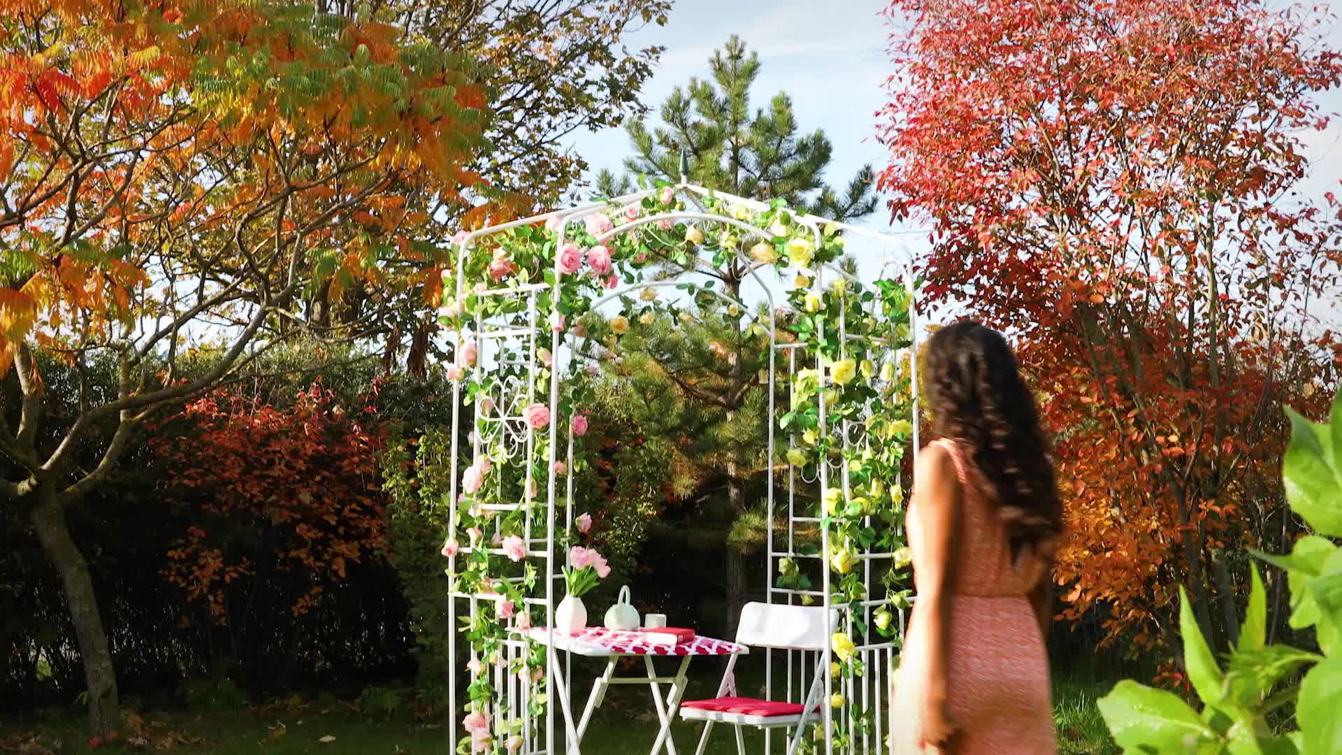 Relaxdays Rosenpavillon Metall, Rankhilfe für Produktbild-Vorschau 7