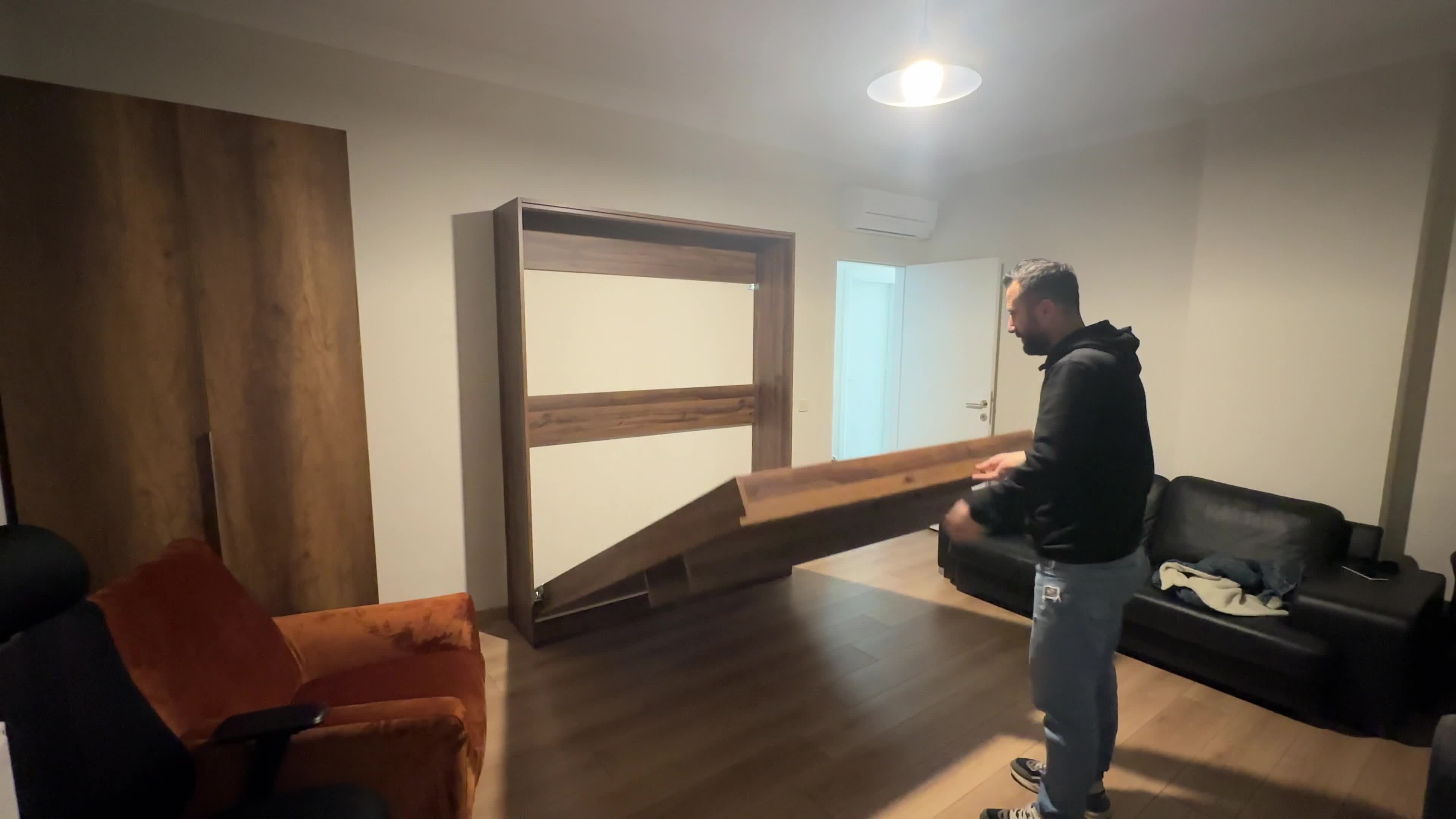 Schrankbett 140x200 cm Vertikal | Klappbett Wandbett Produktbild-Vorschau 5