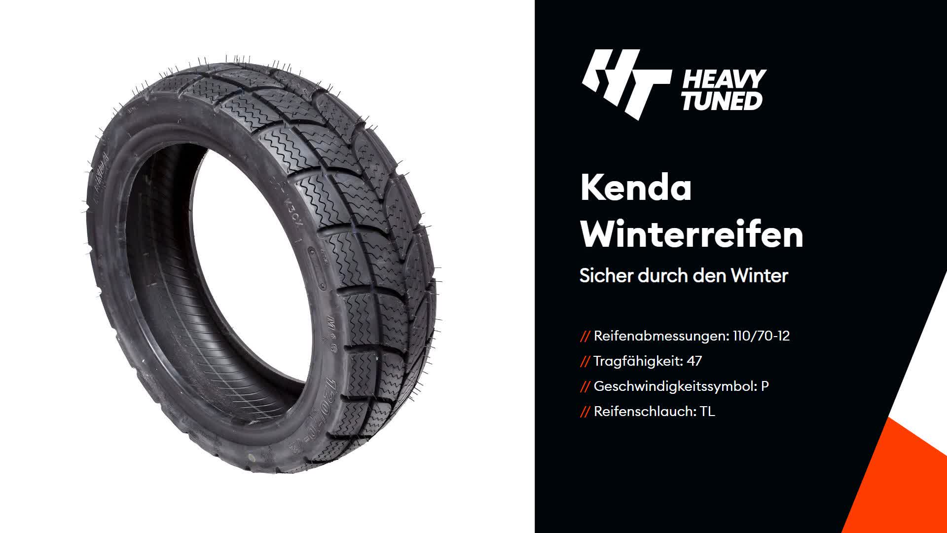 Kenda K701 Scooter-Reifen Roller 12-110/70 TL 47P (M+S) Produktbild-Vorschau 4