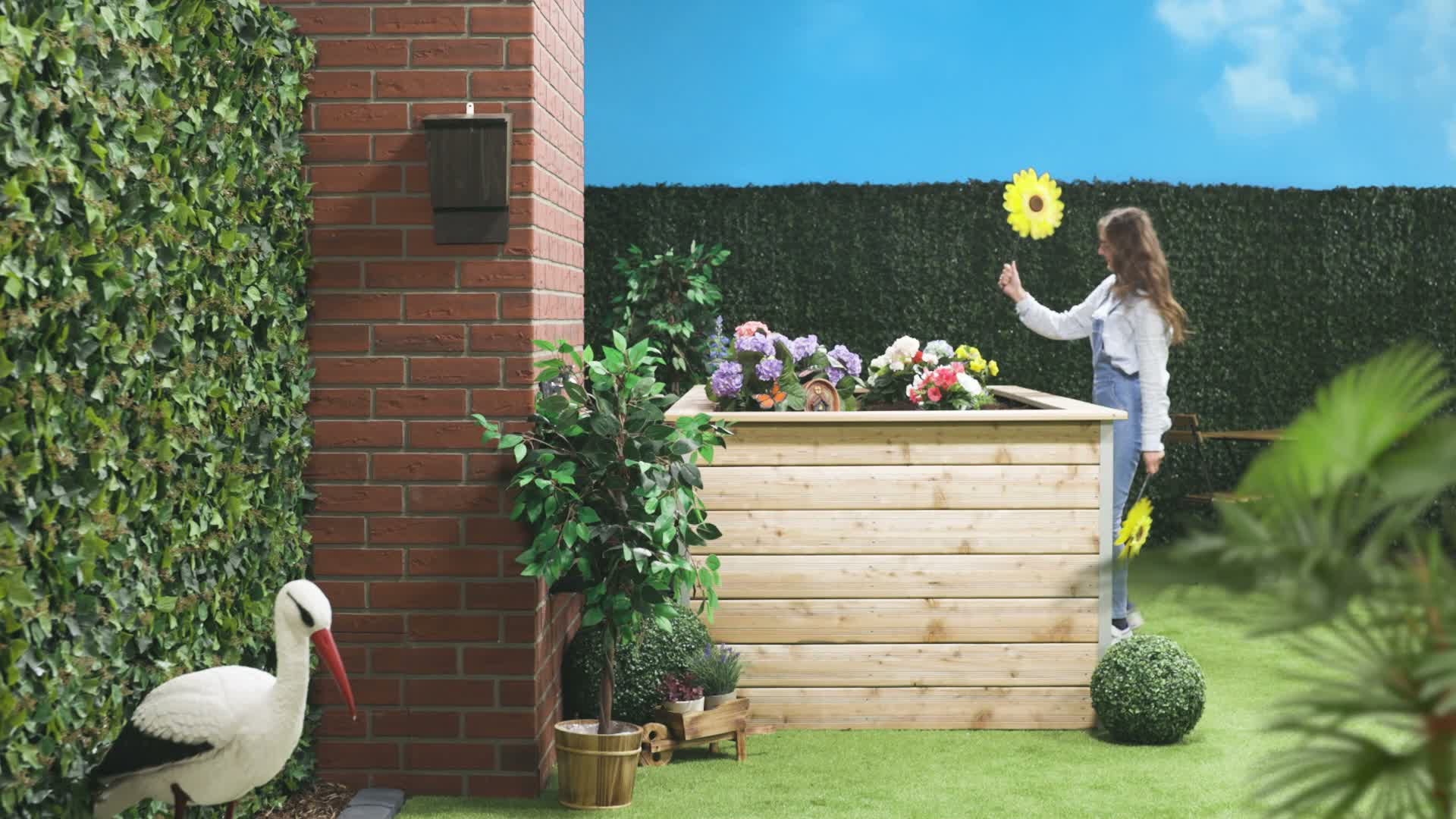 Relaxdays Windrad Sonnenblume, 2er Set, H x B x T: 76 x 29 Produktbild-Vorschau 7