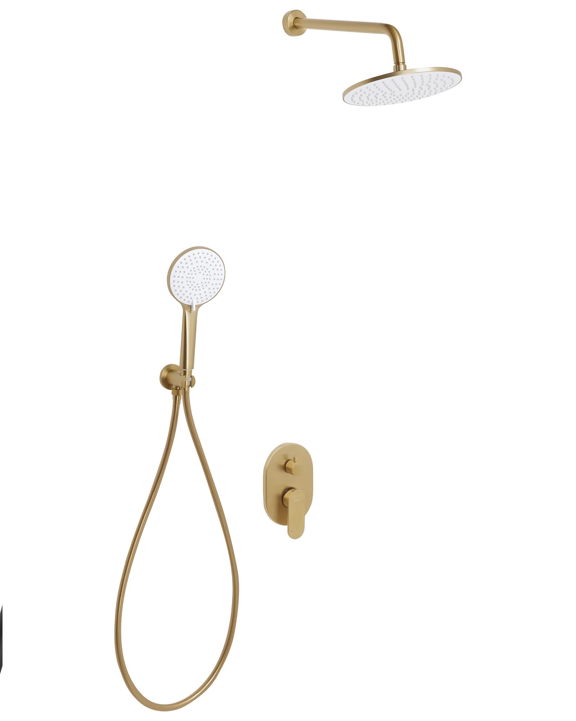 BELIANI Unterputz Duschset Gold Messing mit Armatur Produktbild-Vorschau 7