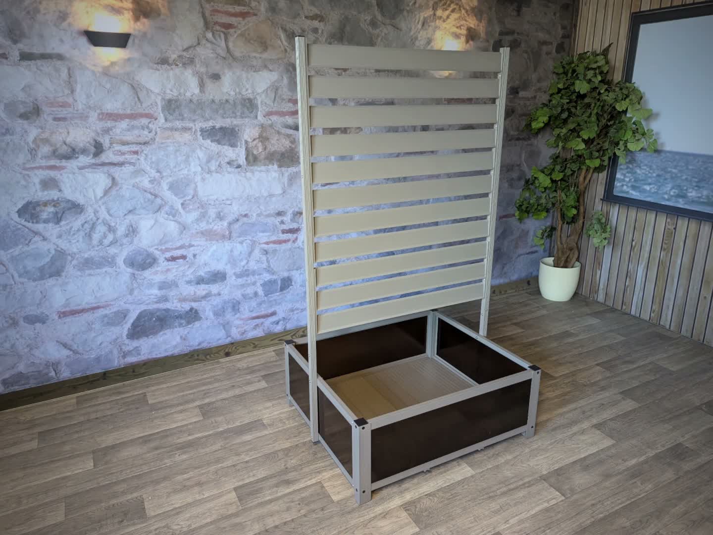 Aluminium Beet mit Rankgitter MCW-P97, Blumenkasten Produktbild-Vorschau 7