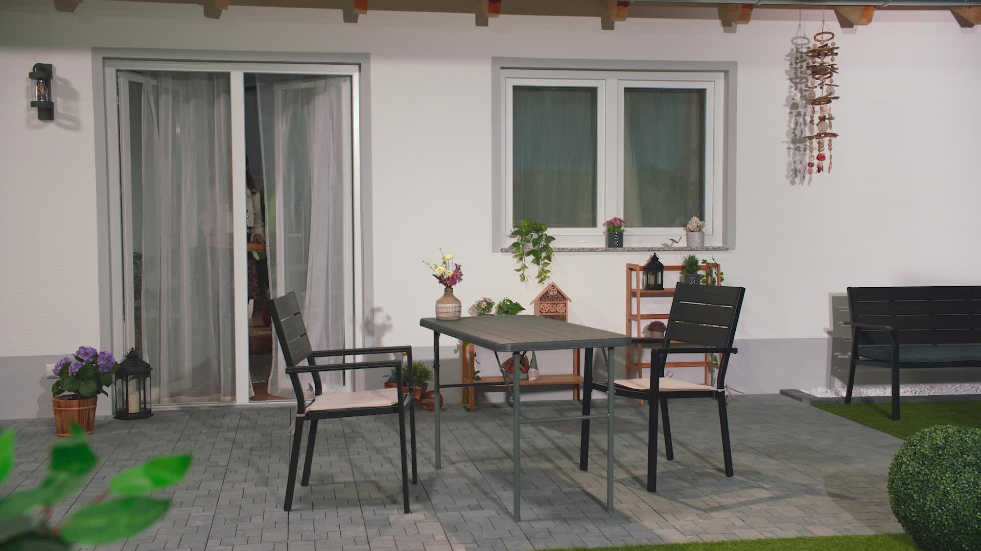 Relaxdays Gartentisch, Holzoptik, eckig, HxBxT: 74 x 118 x Produktbild-Vorschau 7