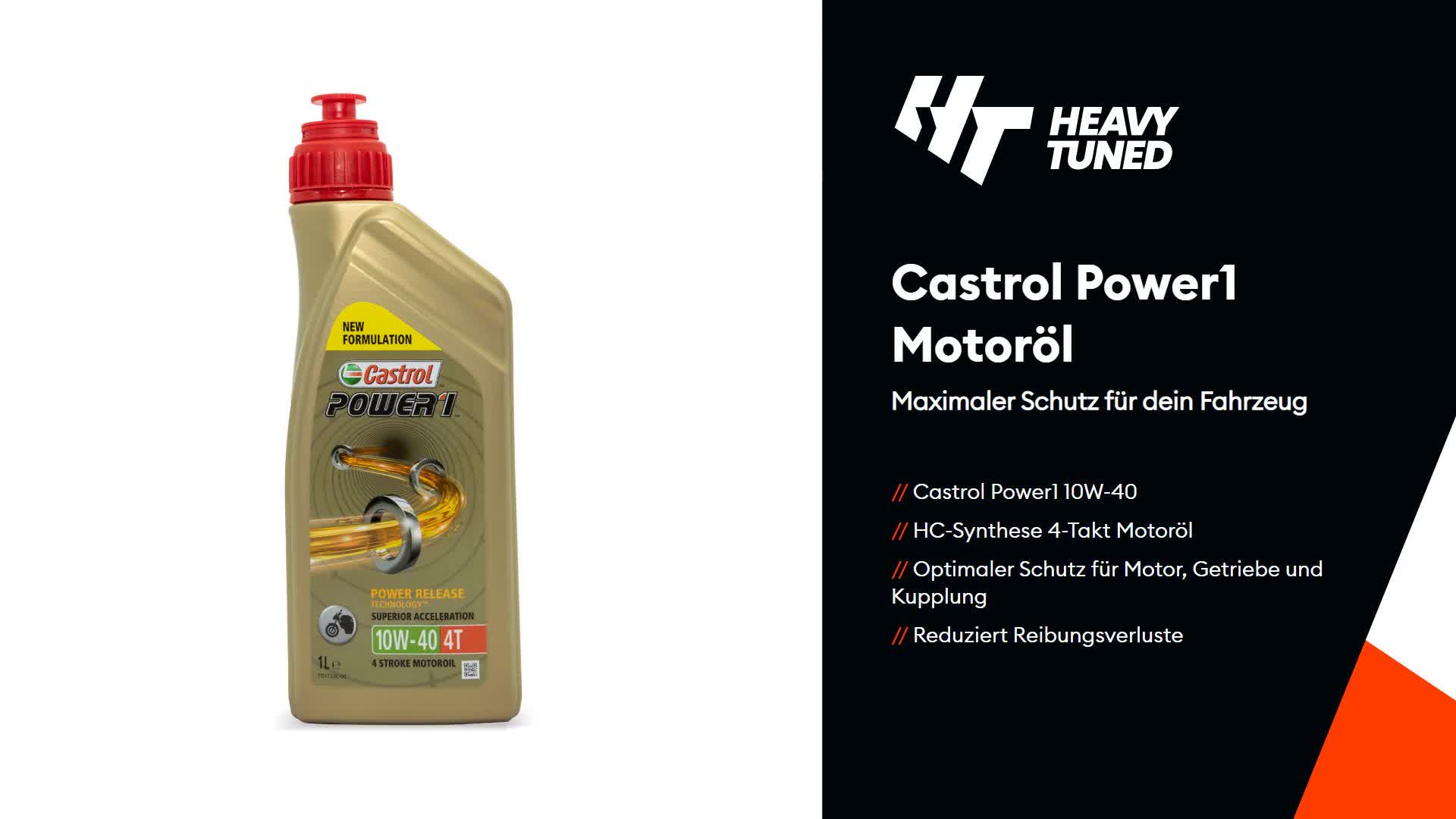 Castrol Power 1 4T 10W-40, 1 l, 10W-40, Motorrad, Benzin, Produktbild-Vorschau 7