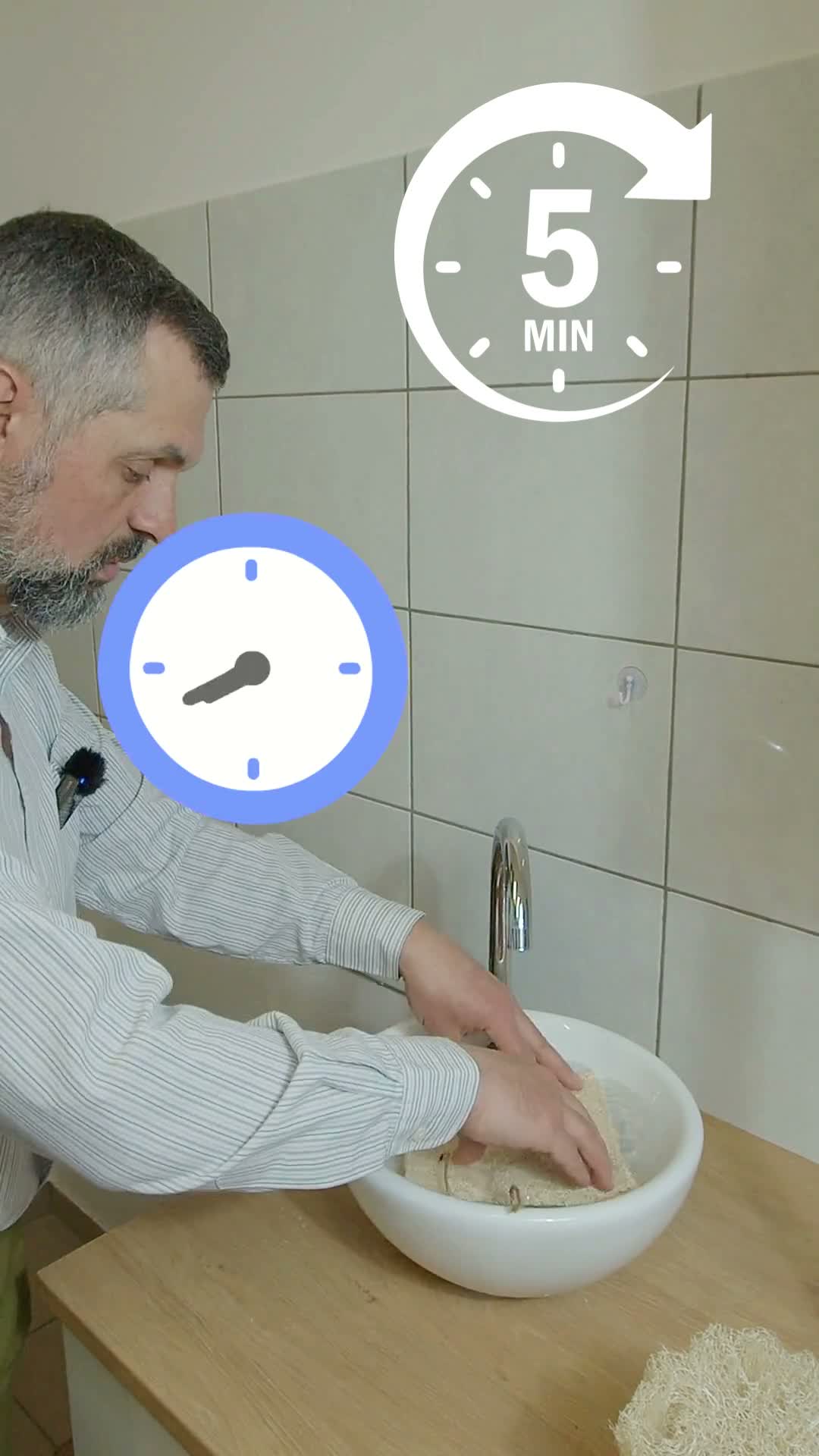 Luffa Waschschwamm 4er Set – Natürlicher Badeschwamm aus Produktbild-Vorschau 6