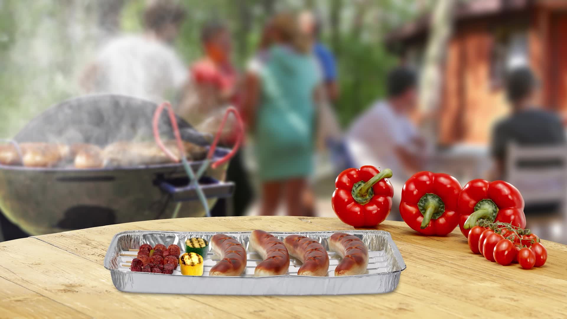 Relaxdays Grillschale Alu, 40er Set, 34 x 22 cm, Aluschalen Produktbild-Vorschau 7
