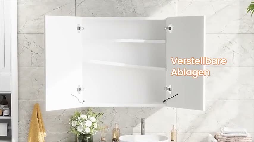 AODEMOKO Spiegelschrank, Spiegelschrank Bad mit Produktbild-Vorschau 7