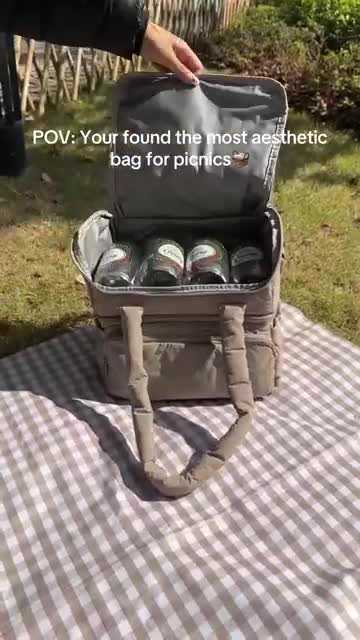 Lunchtasche, doppelstöckige isolierte Lunchbox, langlebig Produktbild-Vorschau 7