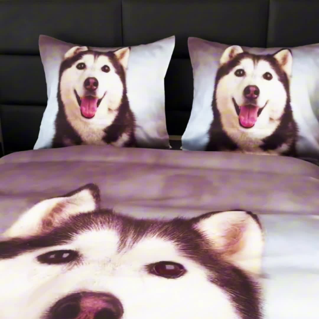 FEBE 3D Bettwäsche Husky Bettbezug-Set 135x200 + Produktbild-Vorschau 6