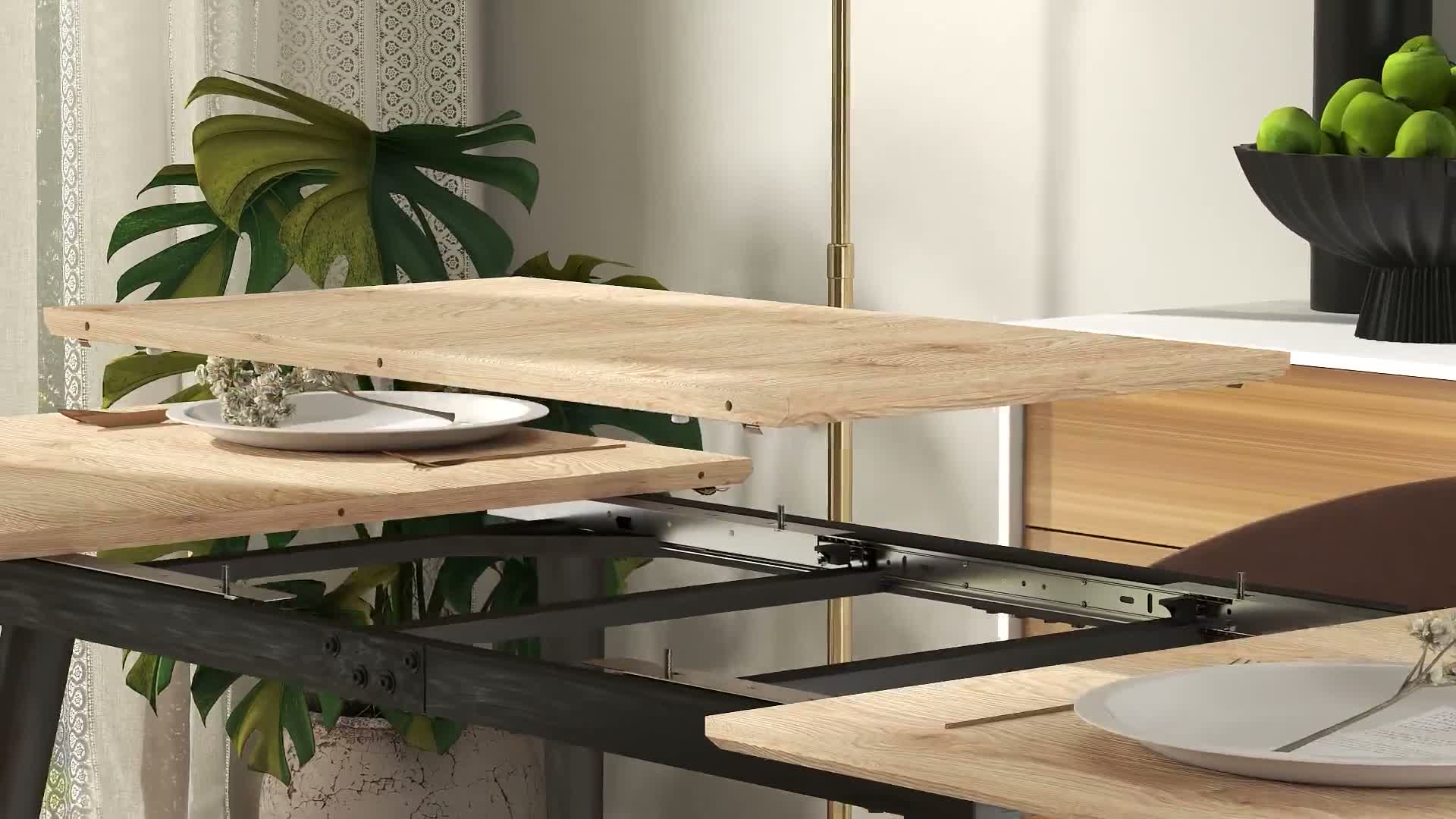 HOMCOM Esstisch ausziehbar 120/160 x 75 cm Küchentisch für Produktbild-Vorschau 7