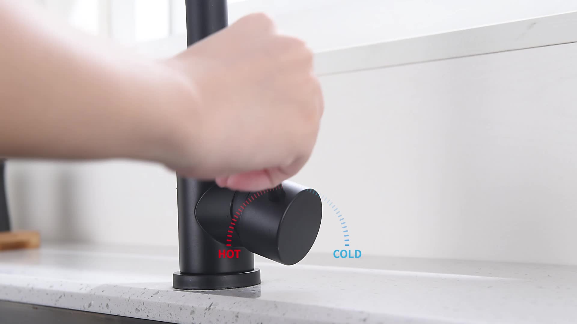 Homelody Küchenarmaturen Schwarz Wasserhahn Küche 360° Produktbild-Vorschau 7