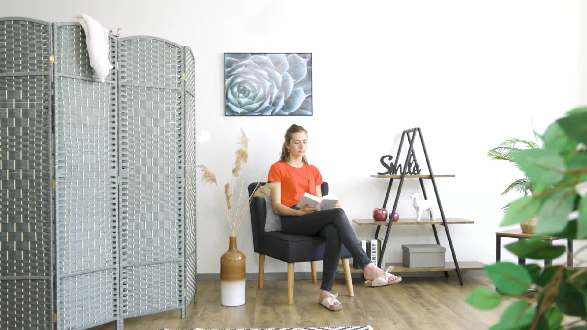 Relaxdays Paravent Raumteiler, HxB: 170x160 cm, faltbarer Produktbild-Vorschau 7