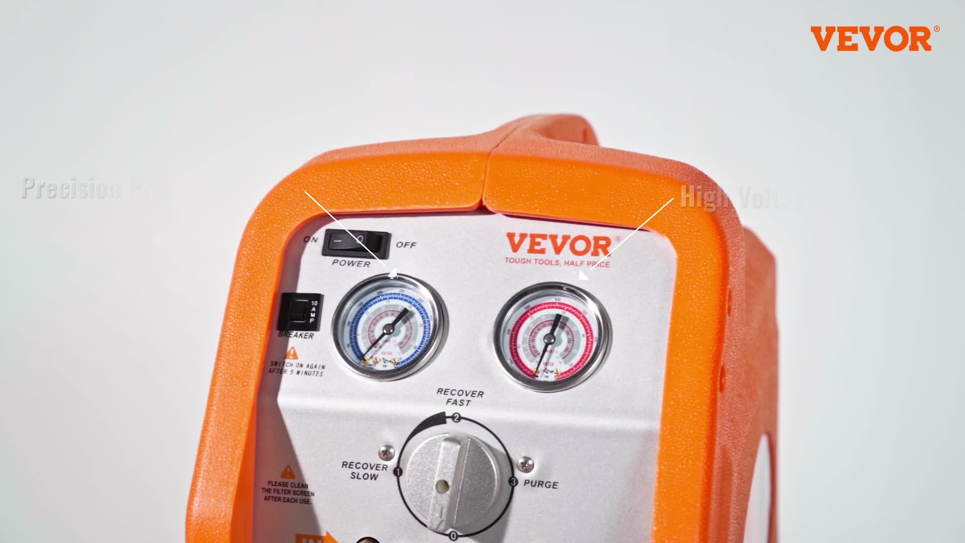 VEVOR Kältemittelabsauggerät Kältemittel Absaugstation, 3/4 Produktbild-Vorschau 7