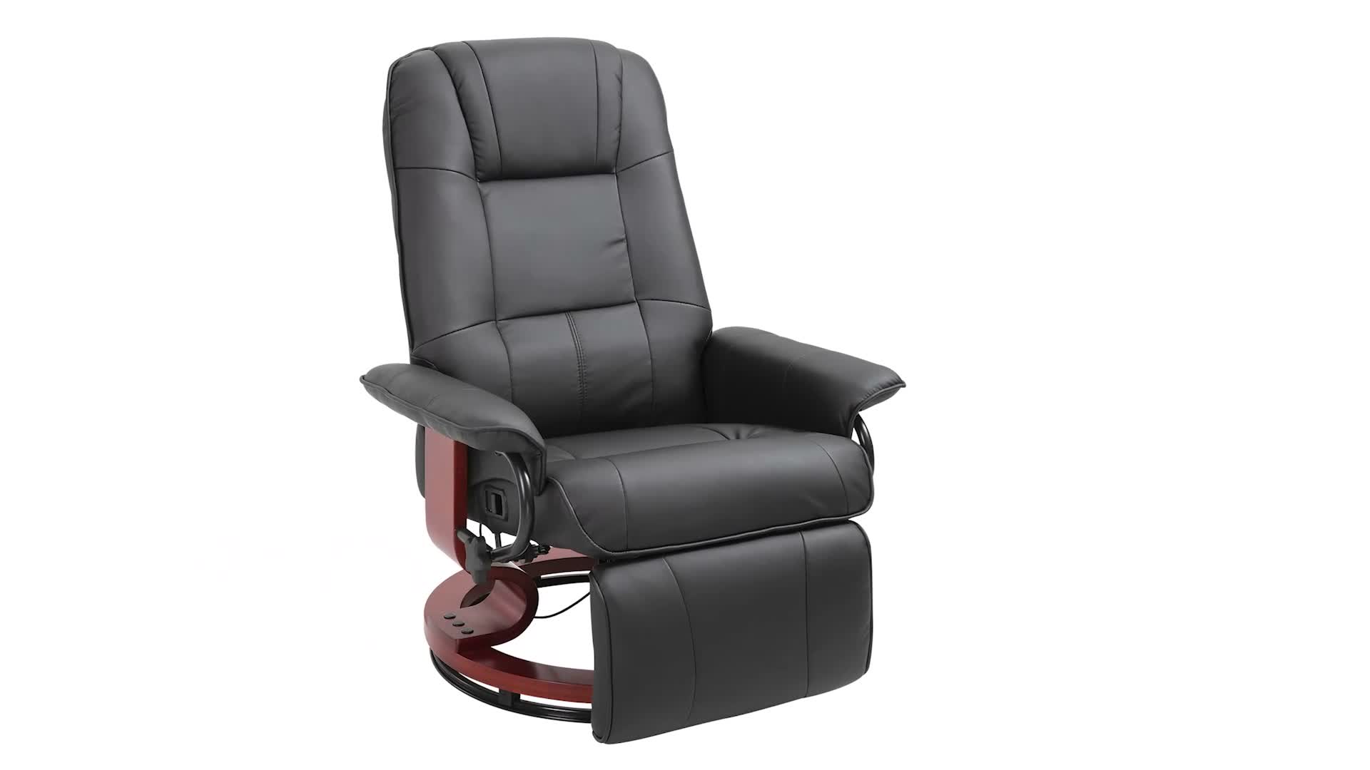 HOMCOM Relaxsessel Fernsehsessel Liegesessel Air-Leder 360° Produktbild-Vorschau 7