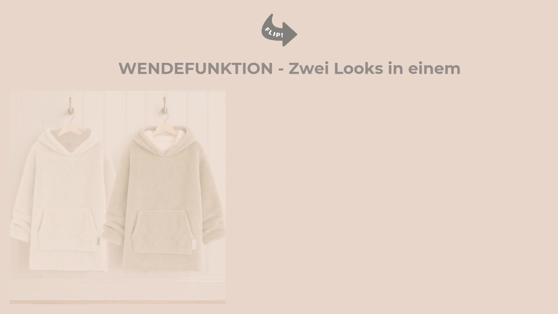 Hoodie Decke mit Ärmeln Sherpa Wende Deckenpullover Produktbild-Vorschau 7