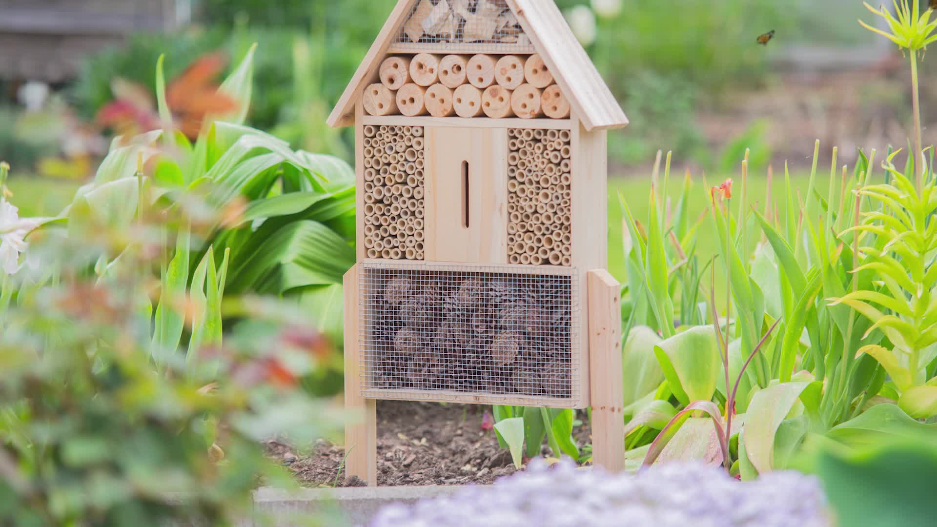Relaxdays Insektenhotel L stehend, Nisthilfe für Bienen, Produktbild-Vorschau 6