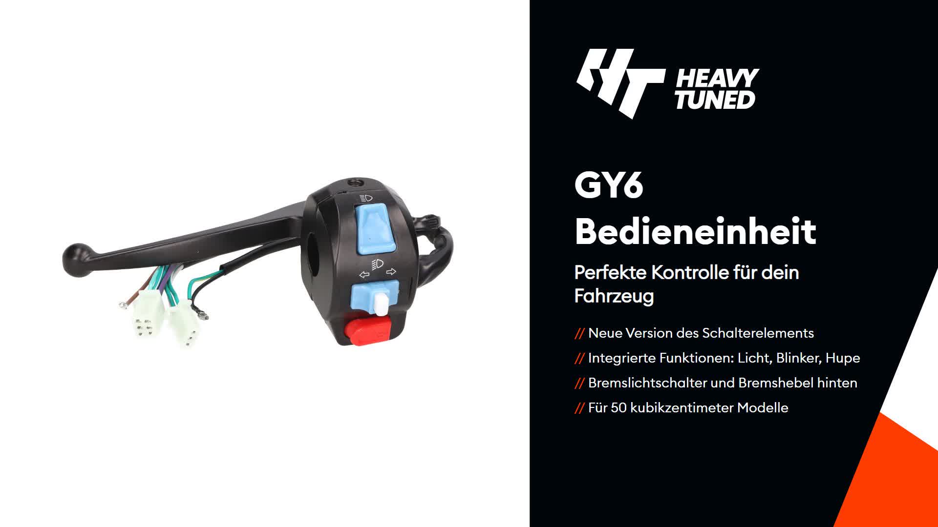 GY6 Bedieneinheit Bremshebel 50cc 139QMB/QMA kompatibel mit Produktbild-Vorschau 2