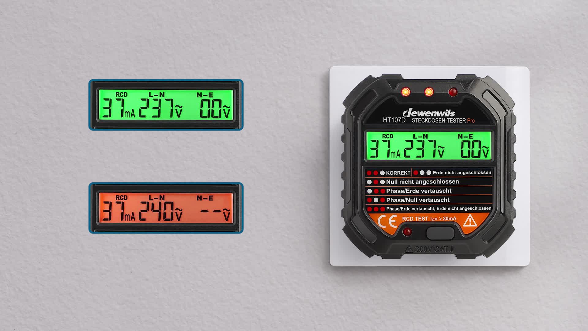 DEWENWILS Strommessgerät, Steckdosentester mit RCD-Prüfung, Produktbild-Vorschau 7