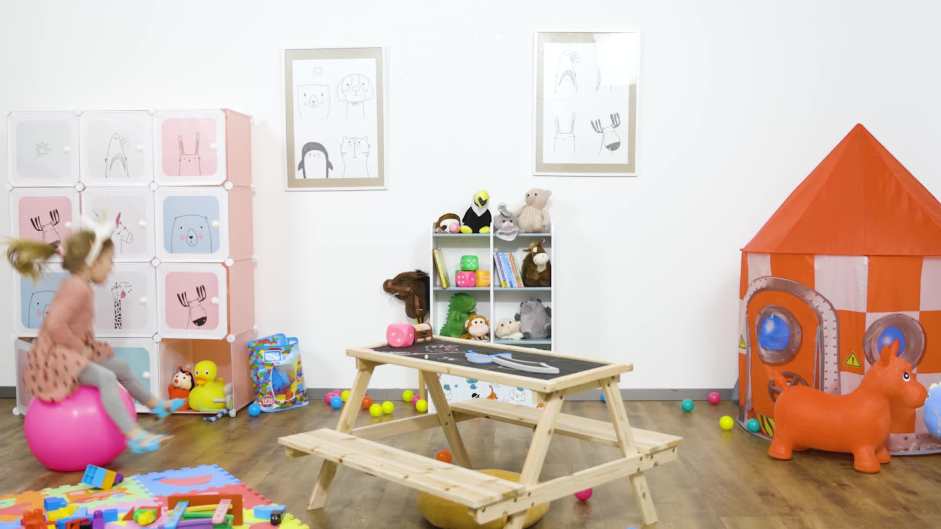 Relaxdays Hüpfball für Kinder, mit Gesicht, Hopseball mit Produktbild-Vorschau 7
