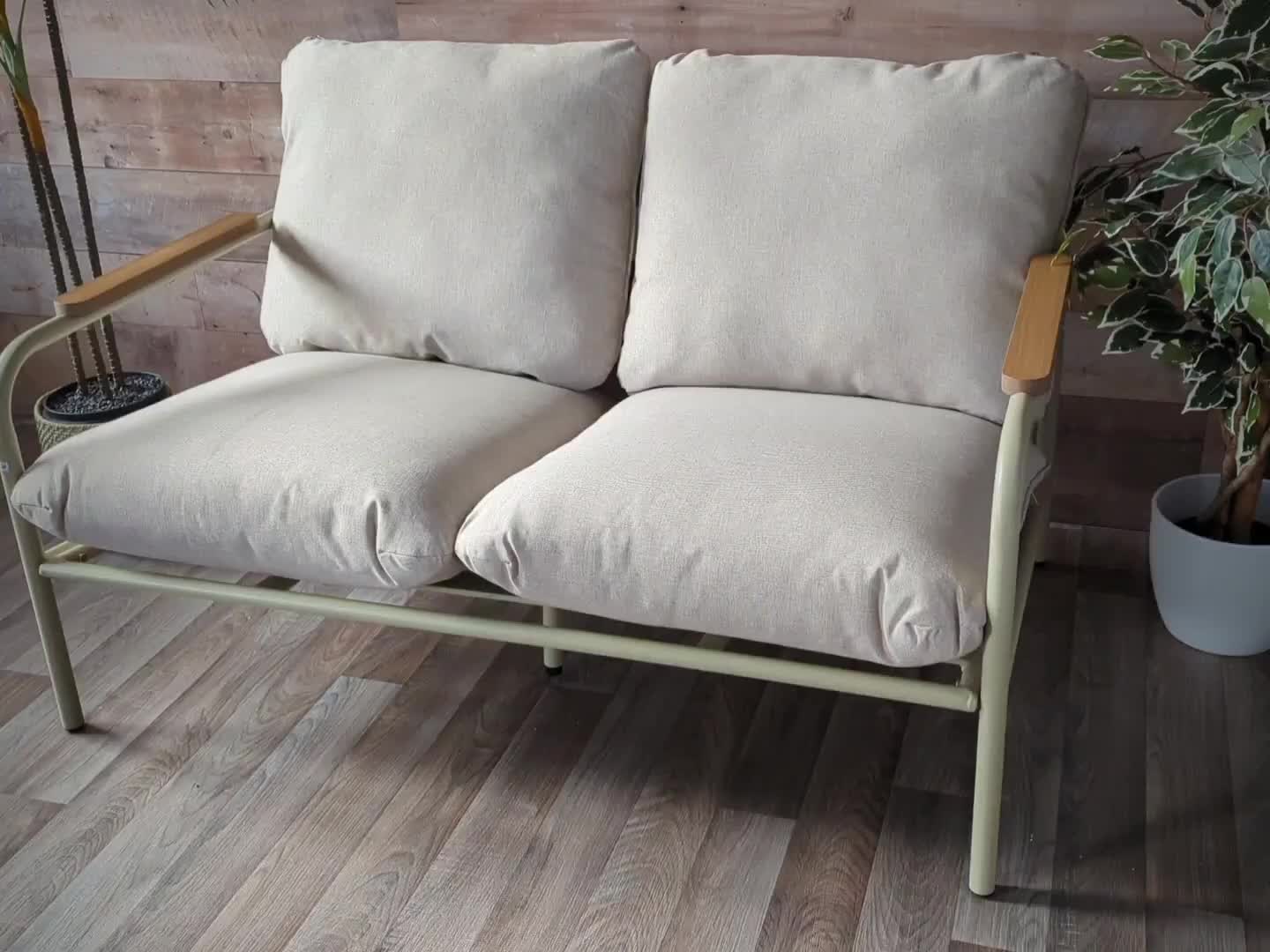 Aluminium-Gartenbank MCW-O11, Outdoor 2-Sitzer Sitzbank Produktbild-Vorschau 7