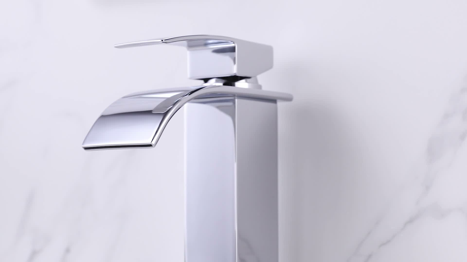 2x Wasserhahn Bad wasserfall Badarmatur Messing Produktbild-Vorschau 7