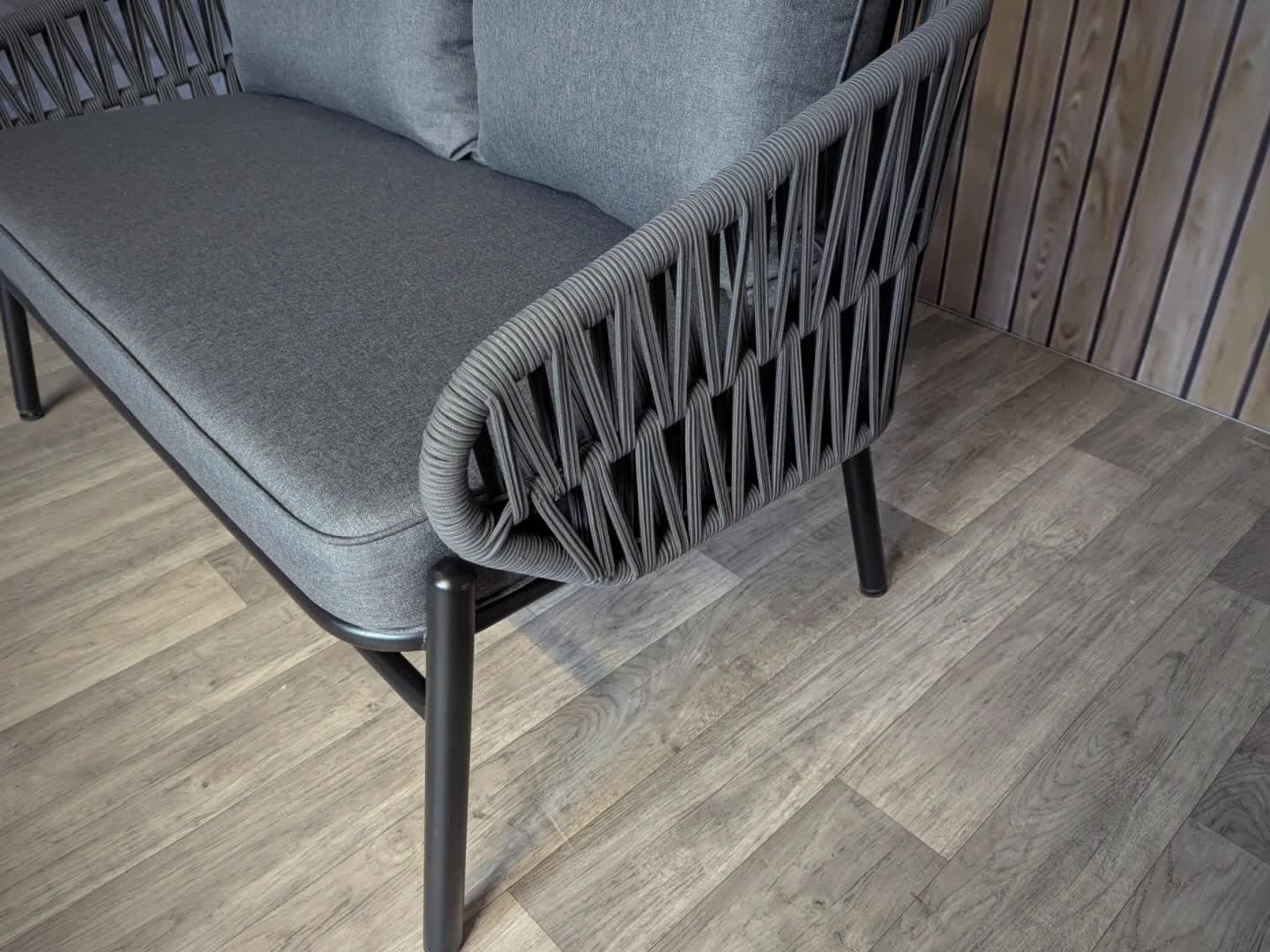 Aluminium-Gartenbank MCW-P90, Gartensofa Outdoor Sitzbank, Produktbild-Vorschau 7