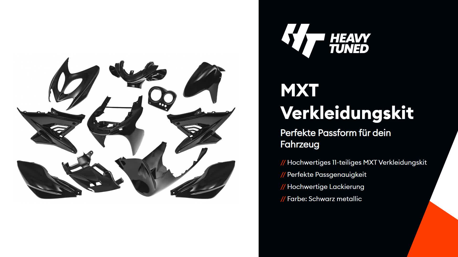 Maxtuned Verkleidungskit 11 Teilig, schwarz metallic Produktbild-Vorschau 7