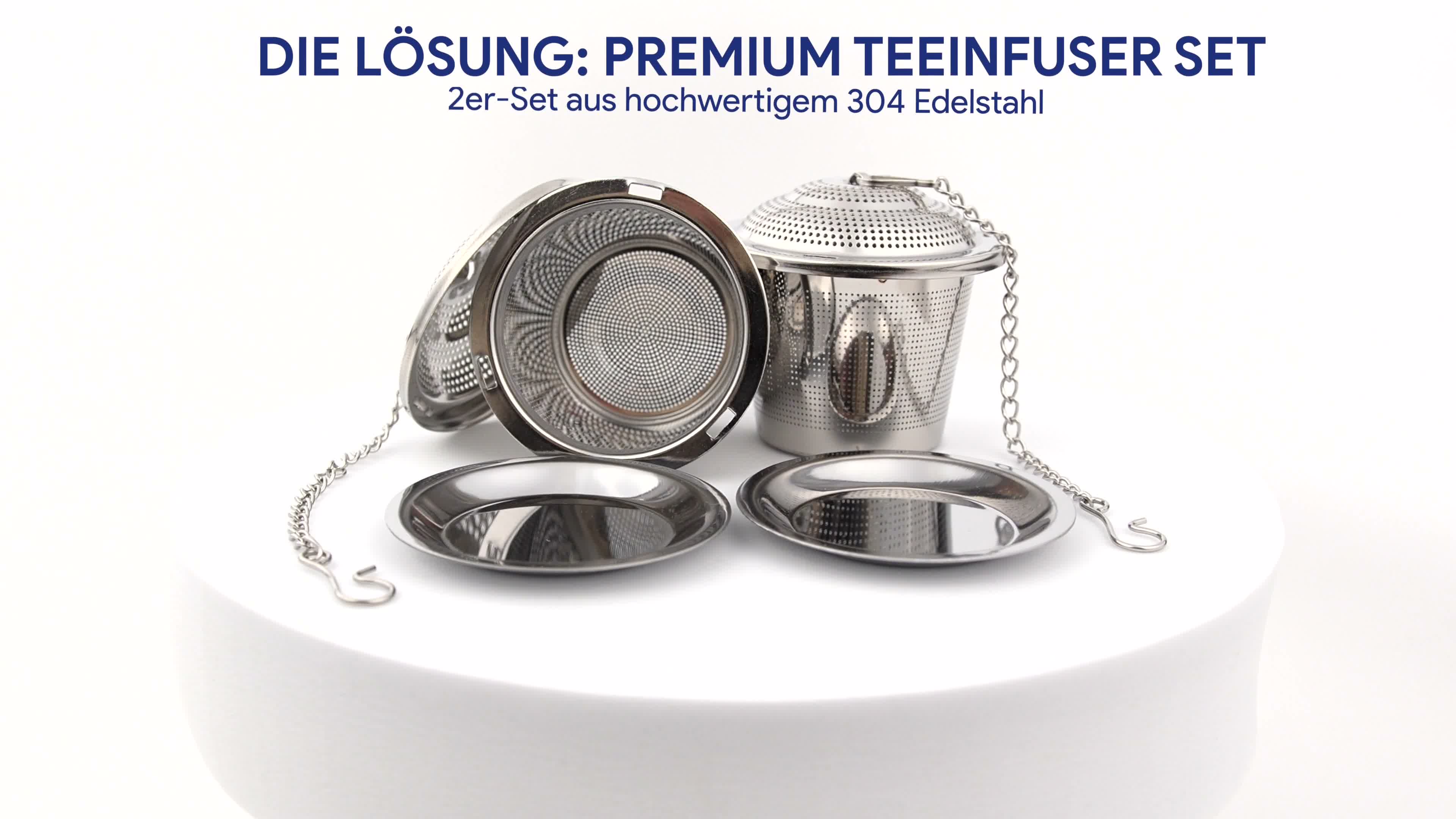 Teesieb 2er Set aus Edelstahl – Feines Sieb für losen Tee & Produktbild-Vorschau 7